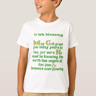 Camiseta Bênção Irlandesa para Longa Vida