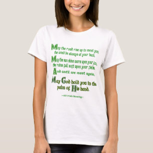 Camiseta Bênção Irlandesa Que o Caminho Se Erga para Te Enc