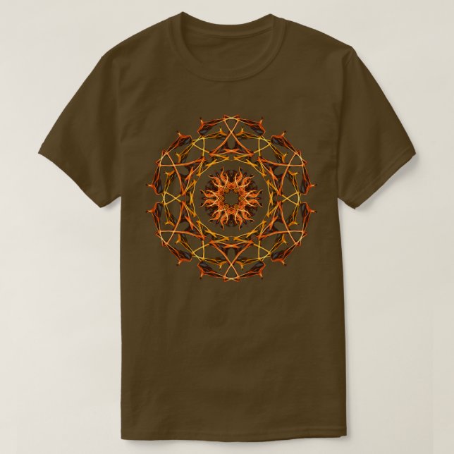 Camiseta Bênção Solar Geométrica Energética (Frente do Design)