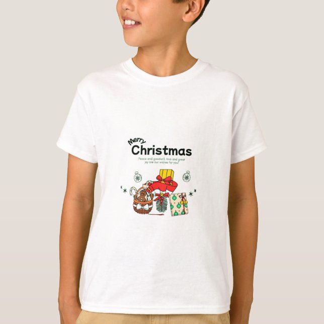 Camiseta Bênçãos de Natal e Boa Vontade (Frente)