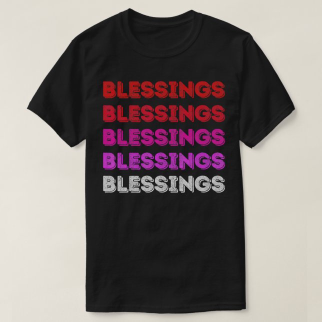 Camiseta Bênçãos femininas em cima das bênçãos (Frente do Design)