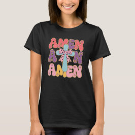 Camiseta Bênçãos Florais da Páscoa Cristã Amen