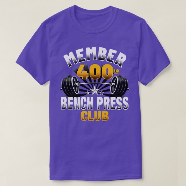 Camiseta Bench Press Club de 400 Libras (Frente do Design)