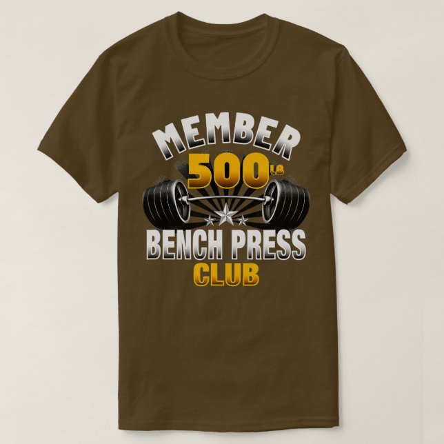 Camiseta Bench Press Club de 500 Libras (Frente do Design)