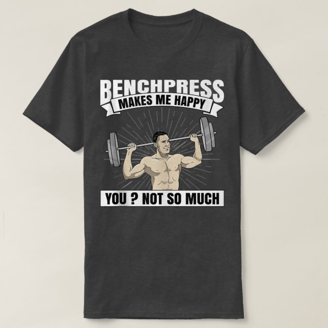 Camiseta Bench Press Gift Muscle Bodybuilding Men GYM Tank (Frente do Design)