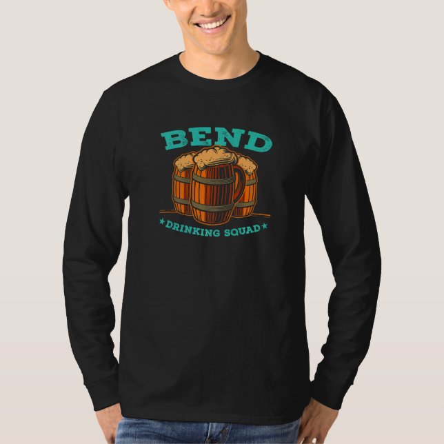 Camiseta Bend Bebendo Squad Oregon Homebrel Ou Brewery (Frente)