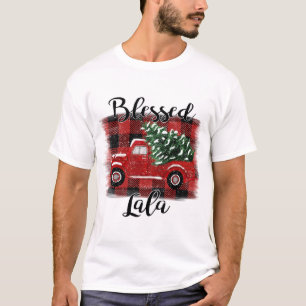 Camiseta Bendê Lala Red Truck Natal vintage Tree