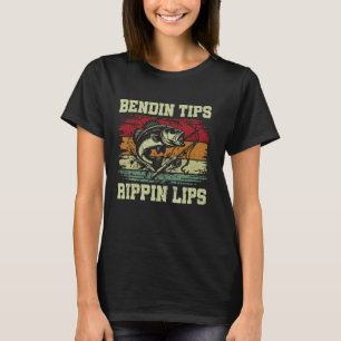Camiseta Bendin Tips Rippin Lábios Bass Pesca Pescador Bas