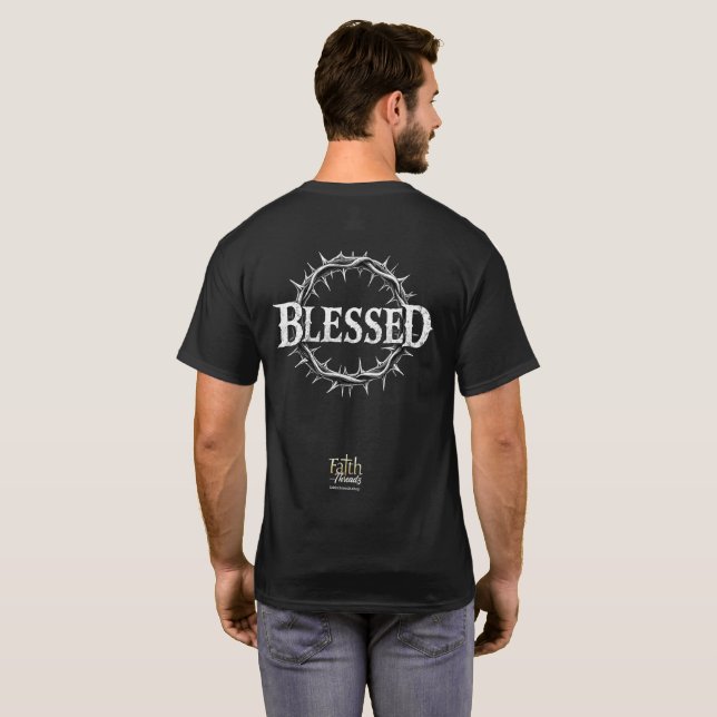 Camiseta Bendita Coroa de Espinhos | Fé Cristã  (Parte Traseira Completa)