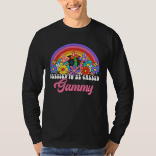 Camiseta Bendita por ser chamada de Gammy Rainbow Groovy Hi