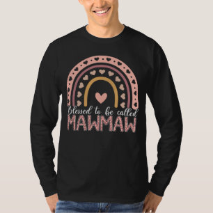 Camiseta Bendita por ser chamada de Mawmaw Leopard Arco-íri
