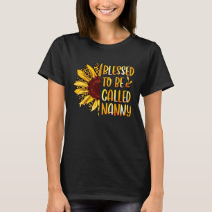 Camiseta Bendita por ser chamada de vó Flor de Girassol Fof
