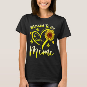 Camiseta Bendita por ser chamada mimi girassol floral fofo
