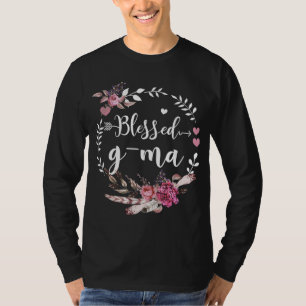 Camiseta Bendito G-Mãe Thankand, Floral Funny Gifes
