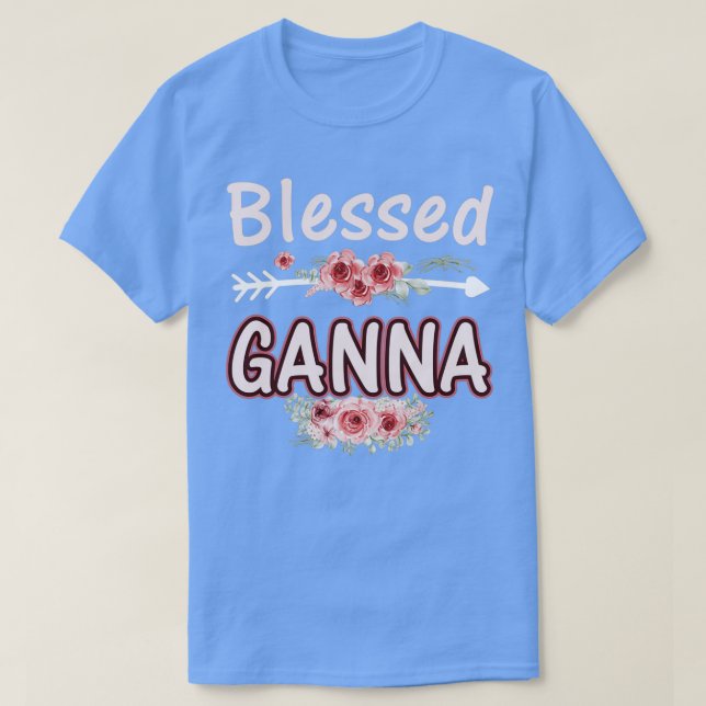 Camiseta Bendito Ganna Mãe Vida Bonita Flor Mães Florais (Frente do Design)
