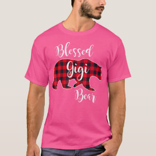 Camiseta Bendito Gigi Bear Vermelho Buffalo Xadrez Gran
