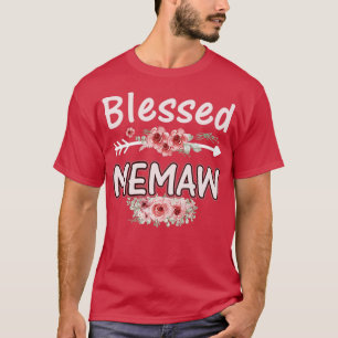 Camiseta Bendito Memaw Mãe Vida Bonita Flor Mães Florais