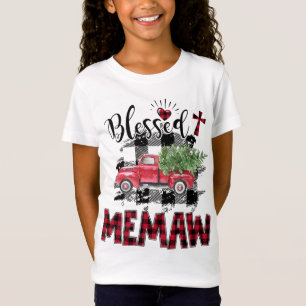 Camiseta Bendito Memaw Red xadrez Natal