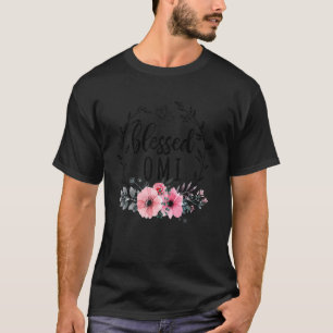 Camiseta Bendito Omi Para Mulheres Decoração Floral Mães D