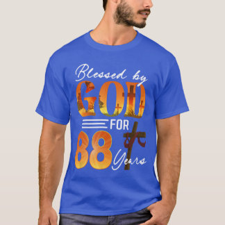 Camiseta Bendito por Deus por 88 Anos de Idade Presente de 