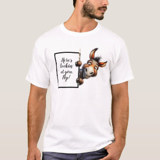 Camiseta Bendito presente de pai com burro engraçado e pecu