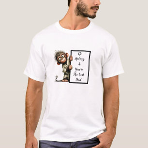 Camiseta Bendito presente de pai com T-Shir, um macaco engr