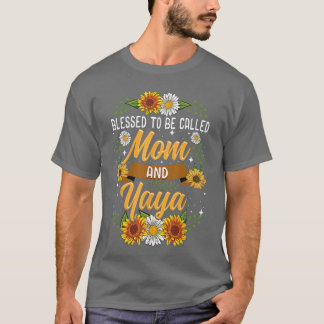 Camiseta Bendito Seja Chamado Mãe E Yaya Girassol Fofo fri