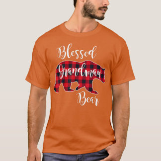 Camiseta Bendito Urso Vermelho Buffalo Vermelho Xadrez Gran