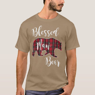 Camiseta Bendito Urso Vermelho Tartan Xadrez Mama Mot