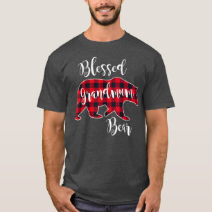 Camiseta Bendito vovô Urso Vermelho Buffalo Chea Xadrez Gra