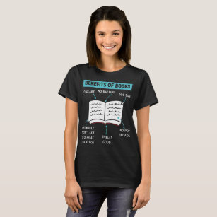 Camiseta benefícios do nerd dos livros