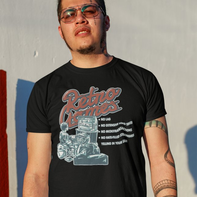 Camiseta Benefícios dos jogos retrorados - videogame (Criador carregado)