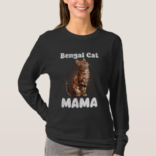 Camiseta BENGAL MAMA BENGAL CAT MOM Ct MAMÃE Bengala Gato