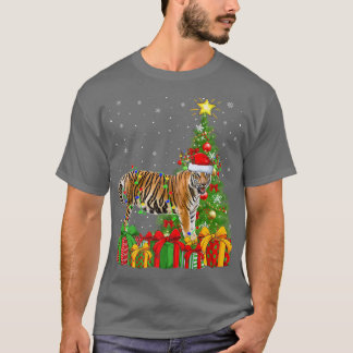 Camiseta Bengal Tiger Lighting Xmas Tigre Papais noeis Beng