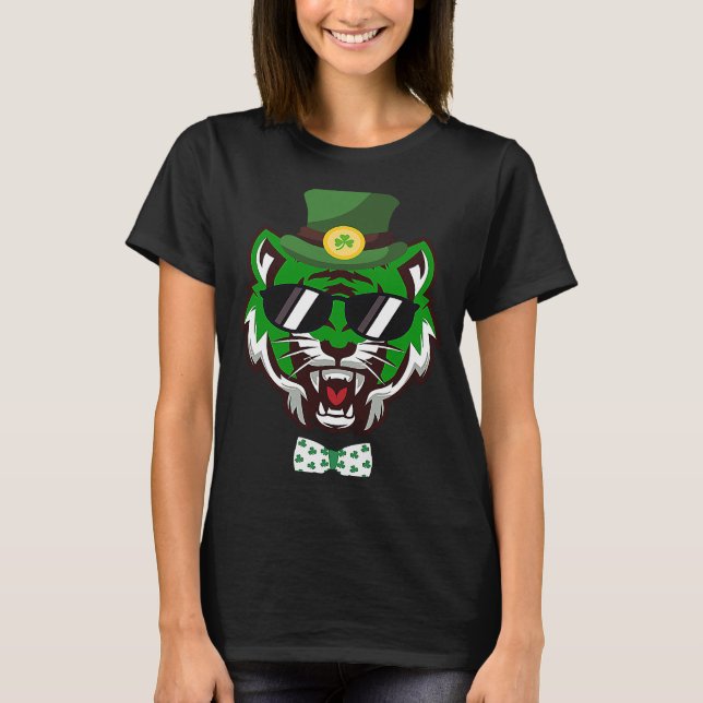 Camiseta Bengala aberta Bengala Tiger Óculos escuros Rua (Frente)