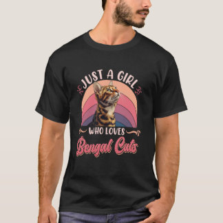 Camiseta Bengala Cat, APENAS UMA GAROTA QUE AMA Vinta BENGA