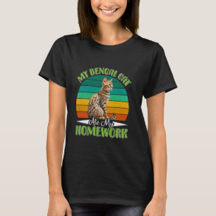 Camiseta Bengala Cat MEU GATO BENGAL COMEU O MEU TRABALHO D
