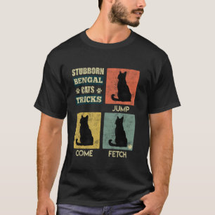 Camiseta Bengala Cats STUBBORN BENGAL CATARRÕES Funny Vint