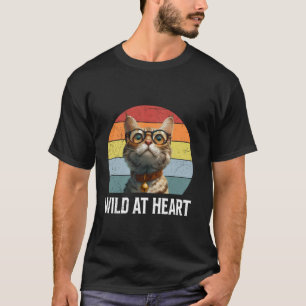 Camiseta Bengala Cats WILL NO CORAÇÃO Amantes de Gatos Beng