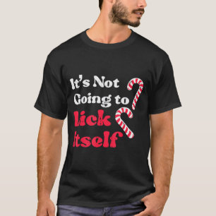 Camiseta Bengala de Natal Não Vai Lamber a Si Mesma Diverti