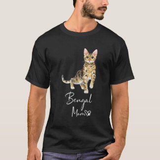 Camiseta Bengala Mãe Gato Mãe Kitten