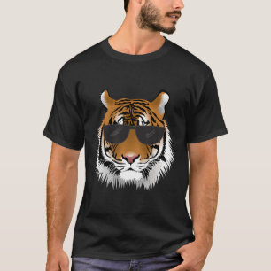 Camiseta Bengala Tiger Com Óculos De Sol Bengala Tiger Head