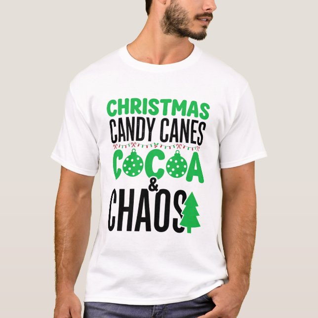 Camiseta Bengalas de Natal Cacau Caos Design (Frente)