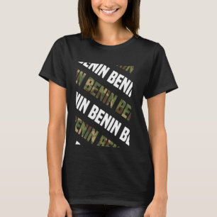 Camiseta Benin Camo - Camouflage Verde Padrão