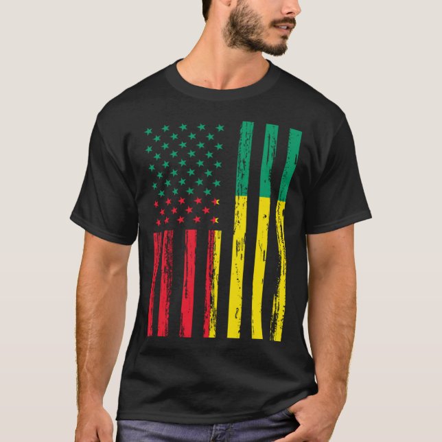 Camiseta Benin Flag America US It is in my DNA  for Benines (Frente)