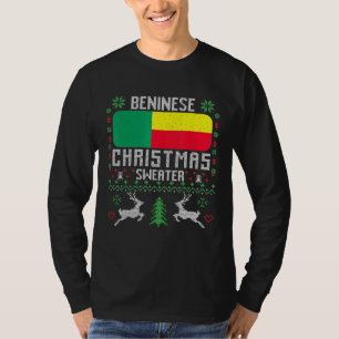 Camiseta Benin Flag Beninese Christmas Sweater