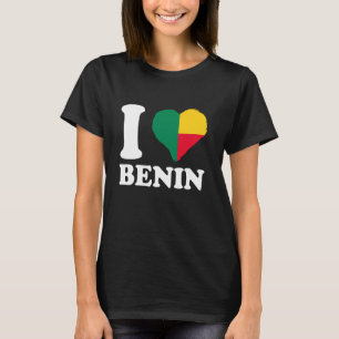 Camiseta Benin Flag Pride Beninese I Love Benin Heart Benin