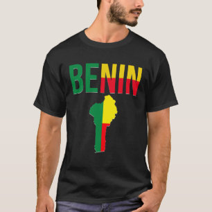 Camiseta Beninense Mapa do País Bandeira do Benim