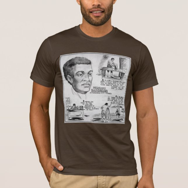 Camiseta Benjamin Banneker American Black Inventor Sleevele (Frente)