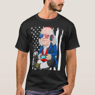 Camiseta Benjamin Ben Franklin Gamer 4 De Julho Americano K